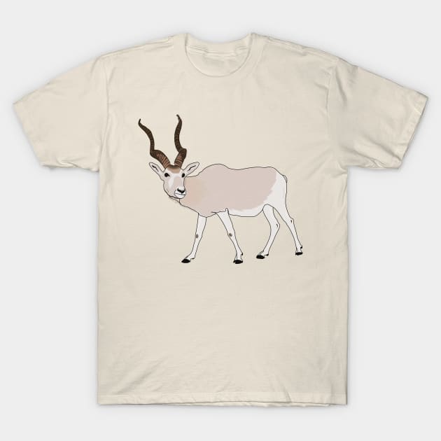 Addax endangered antelope T-Shirt by FabuleusePlanete
